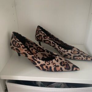 Zara Animal Print Kitten Heel Pumps BRAND NEW